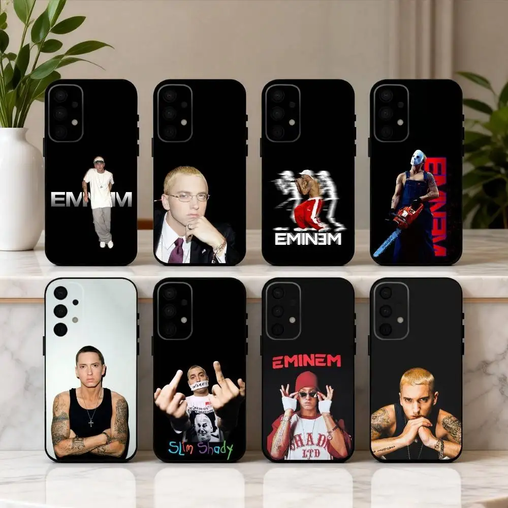 

Rapper E-EMINEMS-M Phone Case For Samsung Galaxy A73,A72,A71,A70,A53,A52,A51,Soft Silicone Black Cover