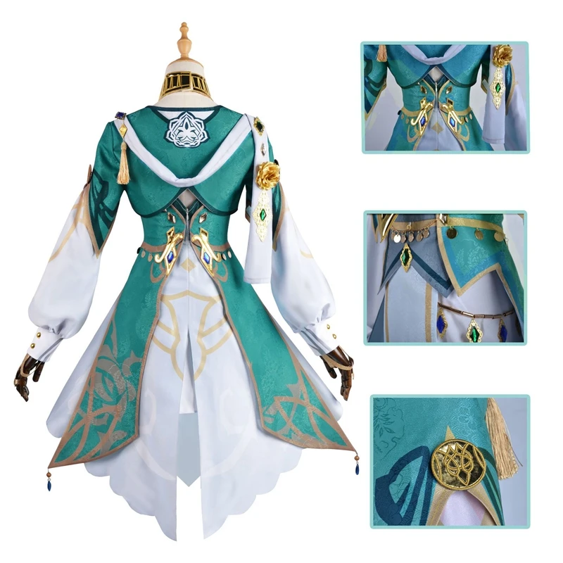 ROLECOS Genshin Impact Lisa Cosplay Costume Game Genshin Lisa A Sobriquet Under Shade Cosplay Dress Women Party Costume Outfit