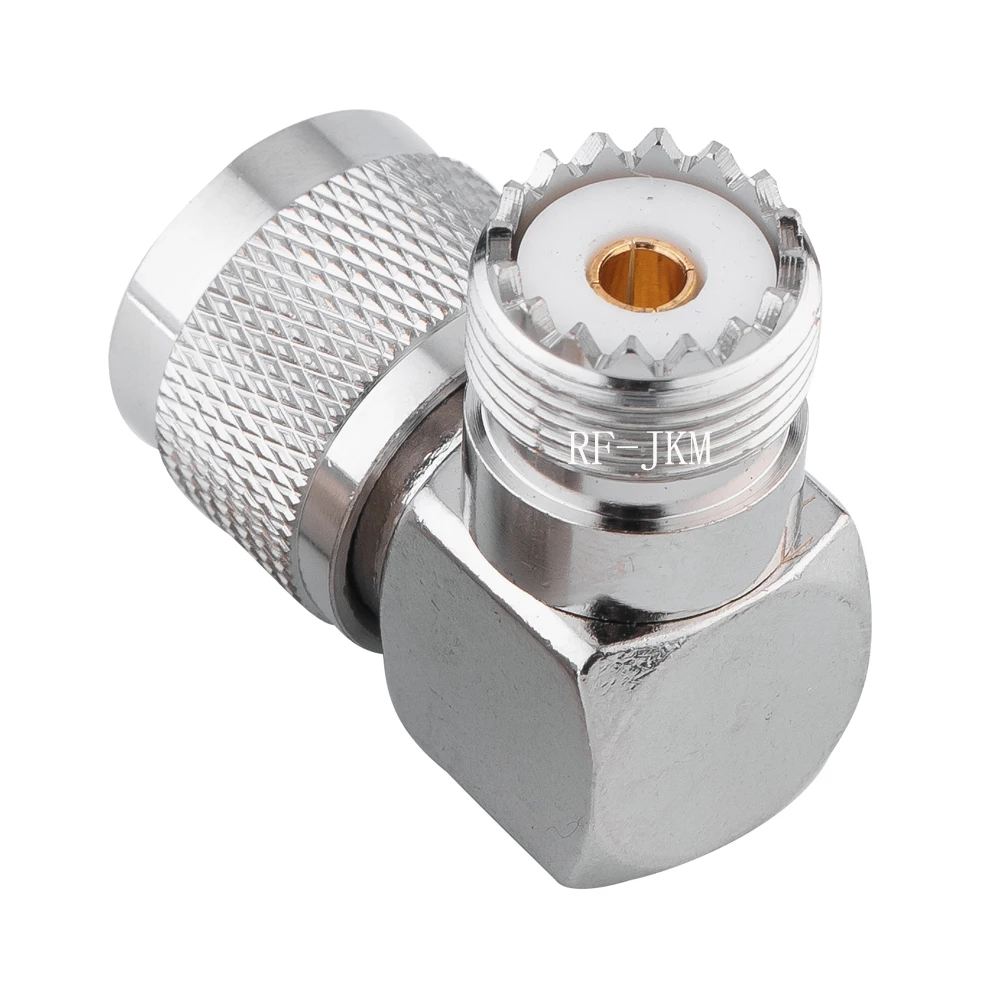 Uhf SO239 Vrouwelijk Naar Uhf PL259 Mannelijke Haakse 90 Graden Rf Connector