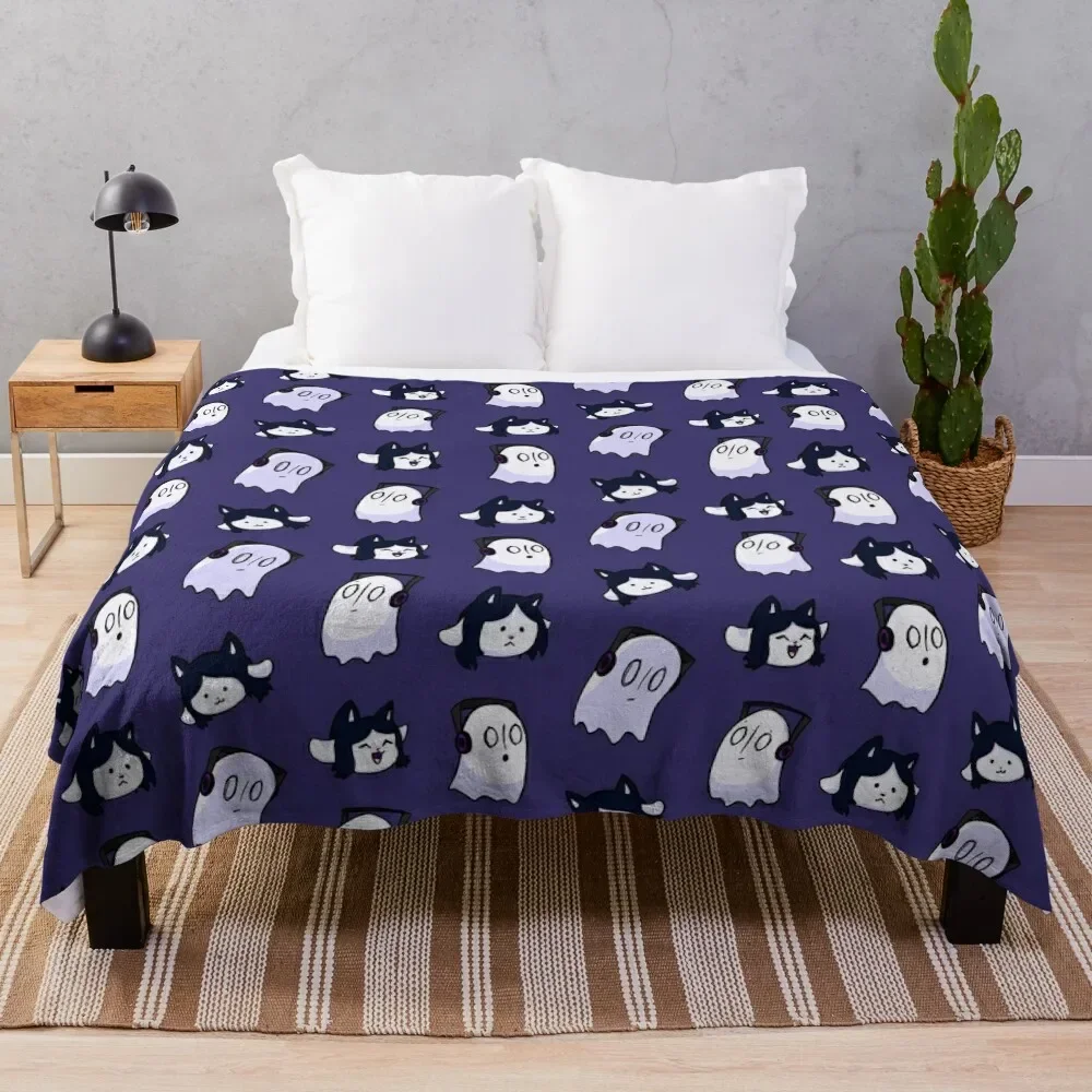 

Blookies 'n' Temmies Pattern Throw Blanket Luxury St Bed linens Blankets