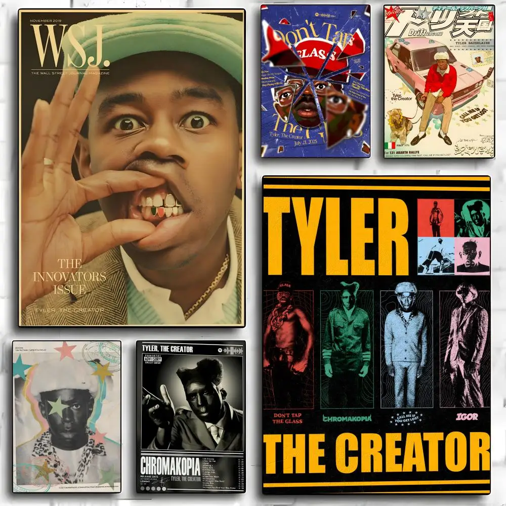 Rapper T-Tyylerr  The CreatorS Poster Self-adhesive Art Waterproof Paper Sticker Coffee House Bar Room Wall Decor
