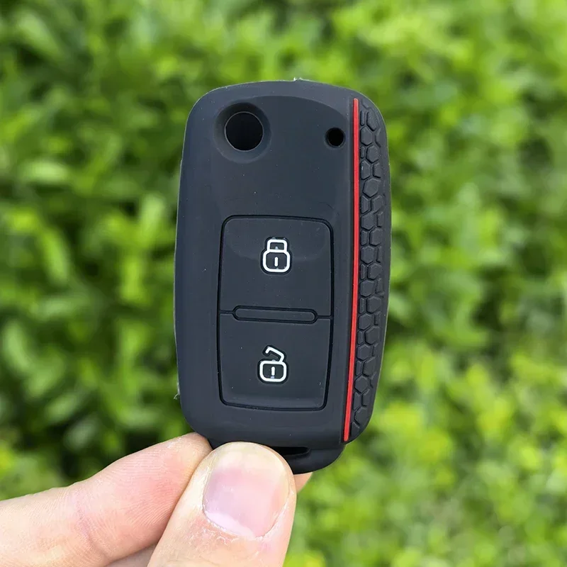 New Silicone Car Key Case Cover For VW Volkswagen Bora Jetta Altea Alhambra Passat B5 B6 B7 Amarok Polo Golf 4 5 6 MK4 MK6