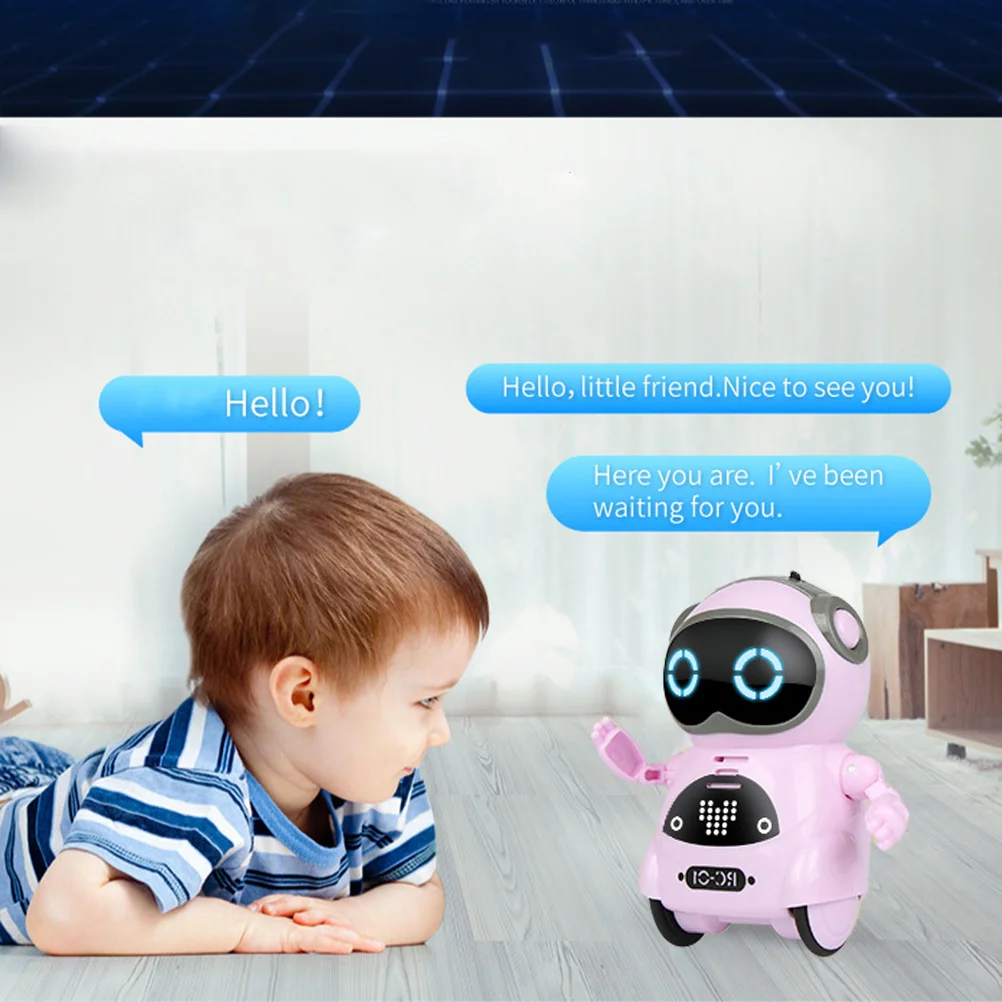 

Mini Rc Robot For Kids Voice Recognition Dance Walk Sing Led Light Interactive Educational Sound Control Robot