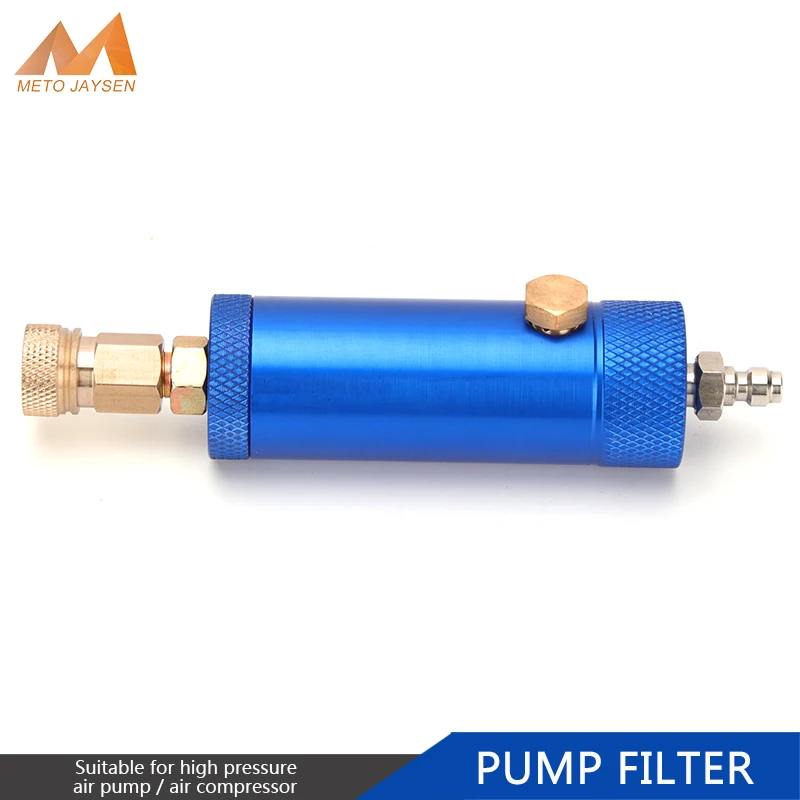 

Pump Filter with SAFETY VALVE M10x1 Thread Quick Disconnect 40Mpa 6000psi Water-Oil Separator Air Filtering PCP Air Pumps Parts