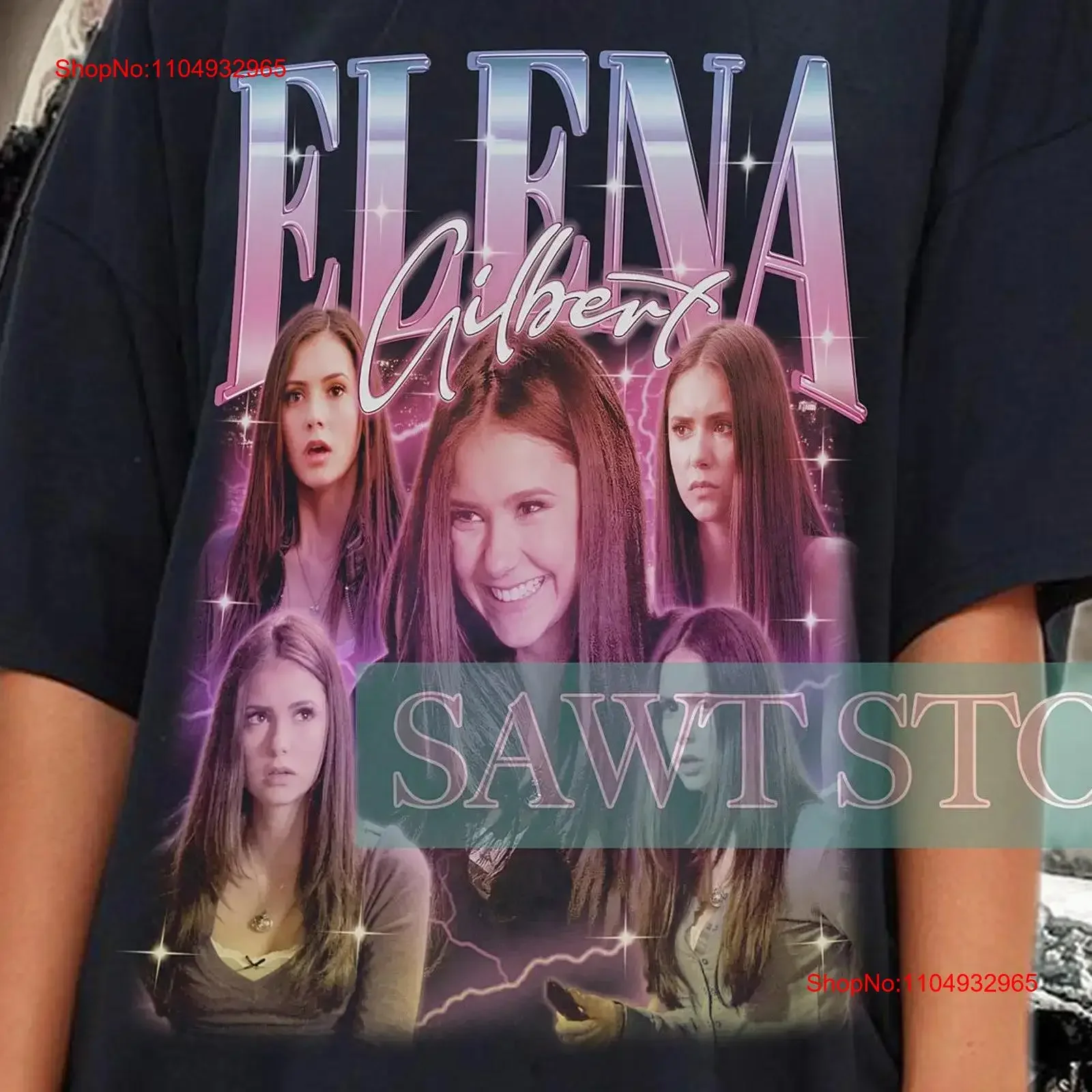 

ELENA GILBERT T Shirt Homage Nina Kamenova Dobreva Canadian Actress Vintage Merch The Vampire Diaries Fan vintage Washed