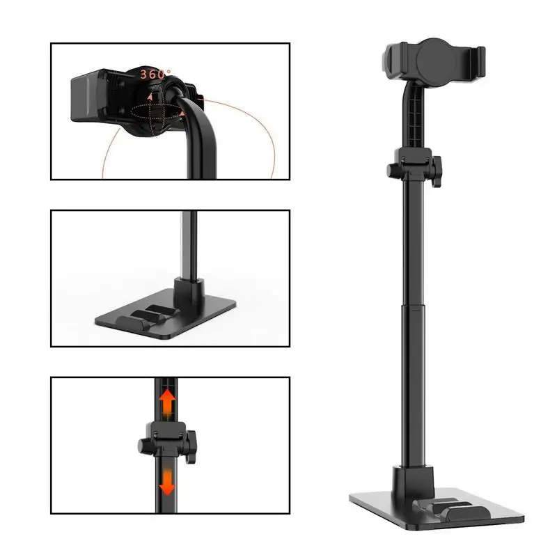 Phone Stand For Recording 2 In 1 360 Degree Rotation Live Broadcast Bracket Phone Stand For Recording For Live Broadcasting