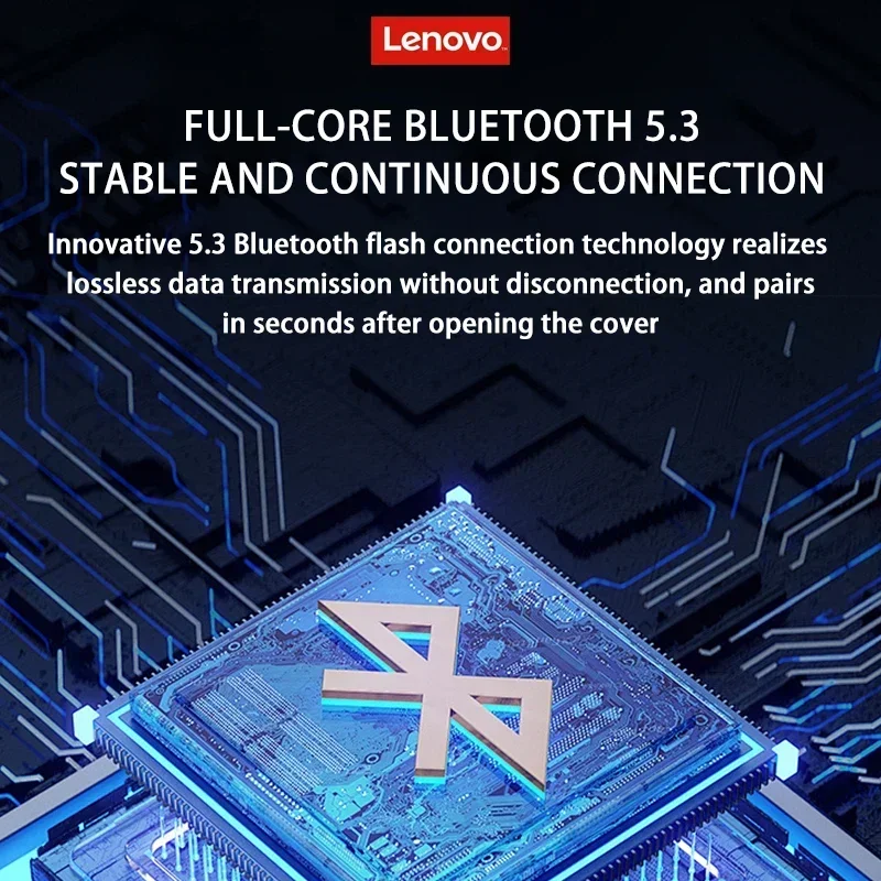 لينوفو ثينك بلس سماعة XT80 سماعة لاسلكية تعمل بالبلوتوث الرياضة الحد من الضوضاء سماعات الأذن HiFi ستيريو لعبة الموسيقى سماعات الاستعداد الطويل