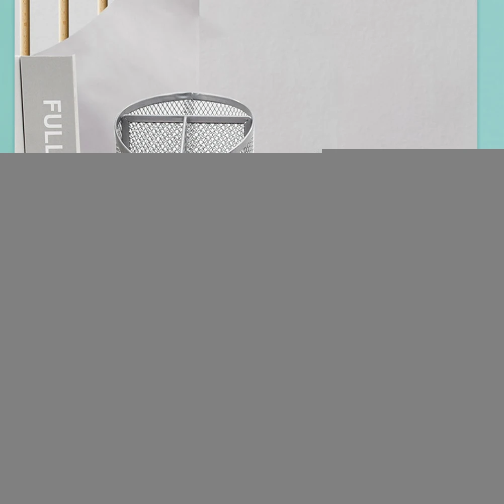 

2 Pcs Pen Holder Stationery Wire Mesh Desk Organizer Makeup Brush Cup Pencil Cup Holder Vanity Bedroom Bathroom Stylish