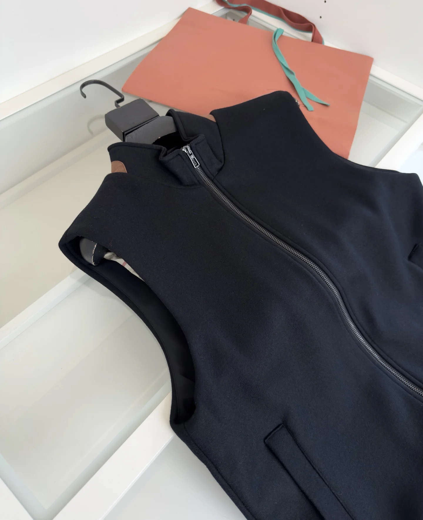 

LP итальянский шерстяной жилет с воротником-стойкой 25, осенне-зимний простой повседневный жилет, куртка