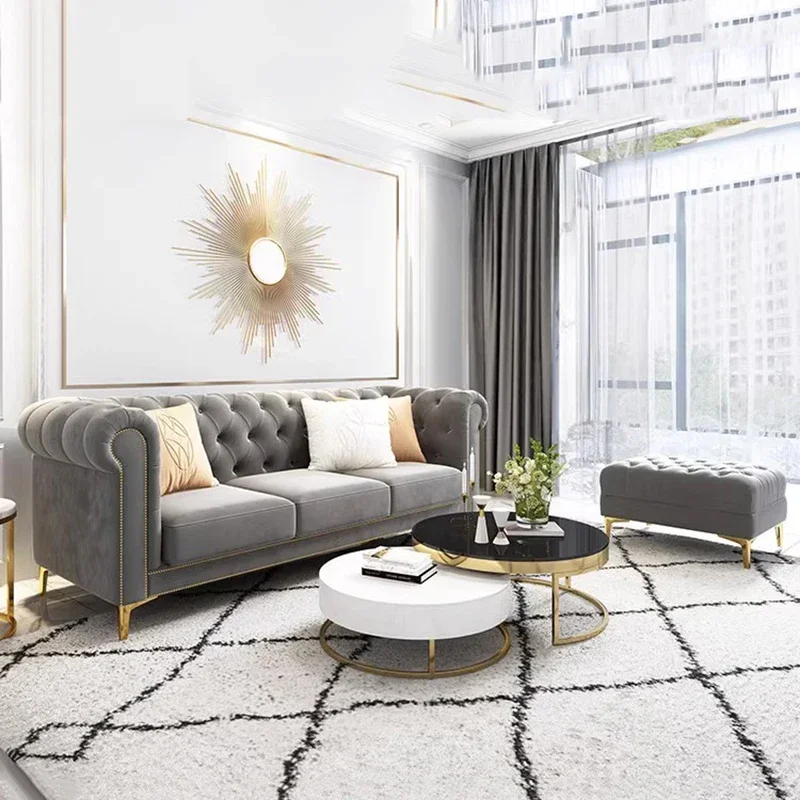 

Большие мягкие диваны для гостиной, Новое поступление, уютный деревянный скандинавский современный ленивый диван с откидной спинкой, роскошная бархатная мебель Divani Da Soggiorno