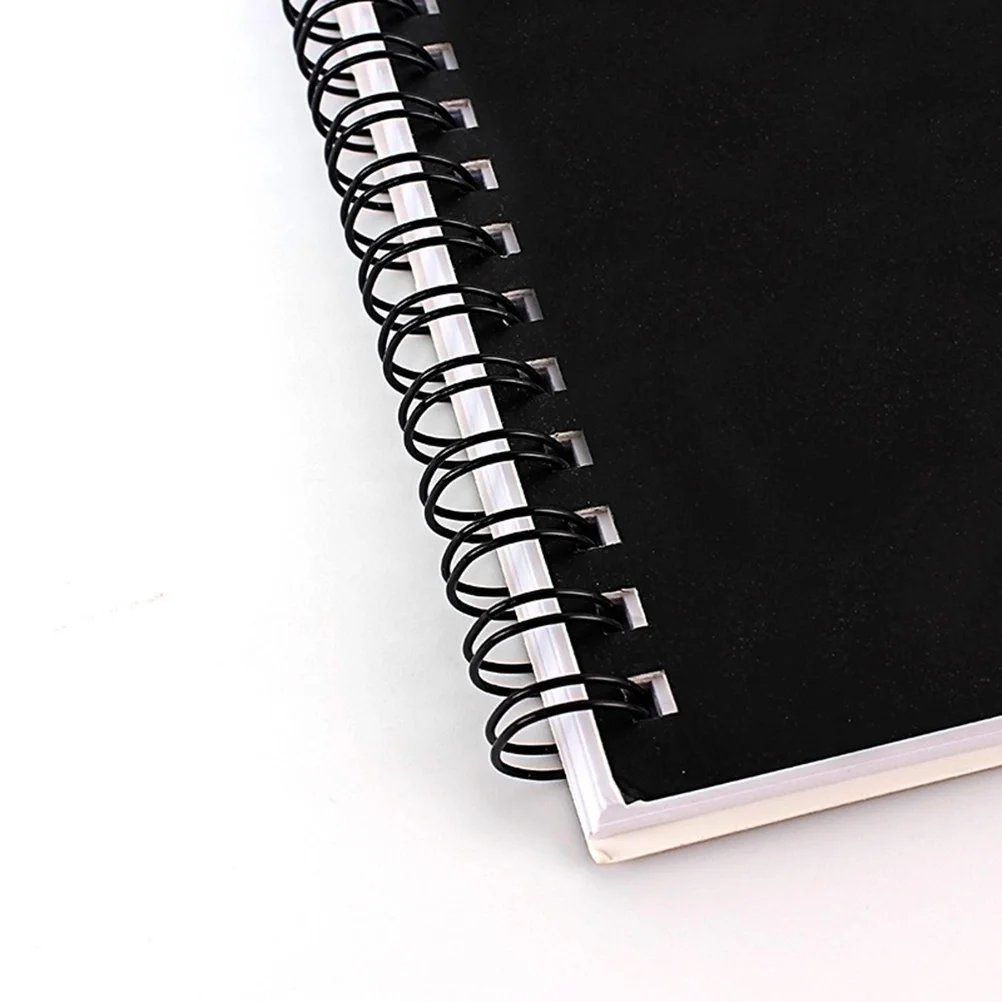 

2Pcs Notebook Kraft Paper Spiral Coil Blank Pages Cardboard Hardcover Journal Gratitude List Budget Book