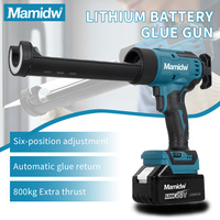 Mamidw Electric Glass Caulking Gun For Makita 18V Battery LED 6 Speed Cordless Silicone Gun Multifunctional Home DIY Repair Tool