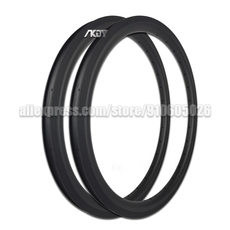 Rims 20 Inch Carbon 30mm Depth 25mm Width Carbon Fiber Bicycle Rims 451 BMX Rim Brake 20x1 3/8 Clincher Rim 20 451 Carbon