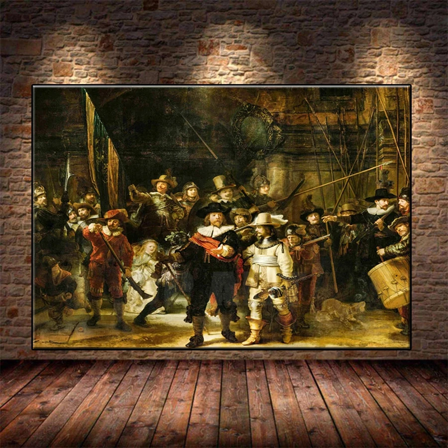 

Diamond Embroidery The Night Watch Fine Famous Art Full Diamond Mosaic Rhinestones Art Painting Cross Stitch Wall Decor