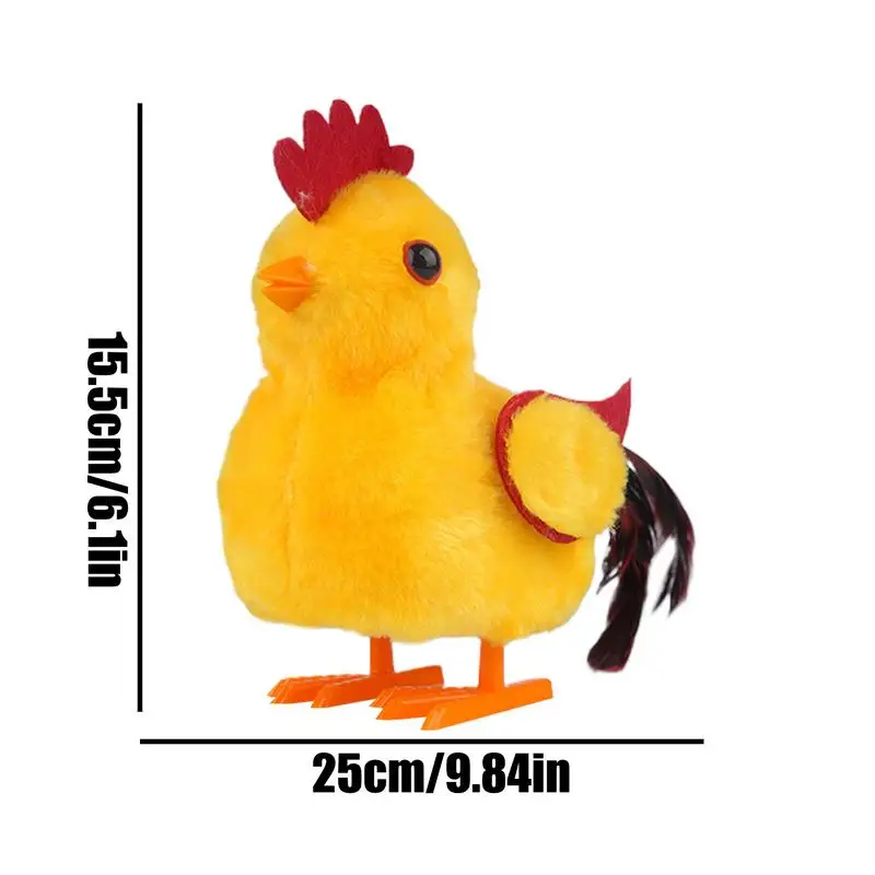 Pollo ambulante Giocattolo elettronico Walking Chirping Pollo Peluche Apprendimento sensoriale Bambola di peluche educativa per ragazzi Bambini Ragazze
