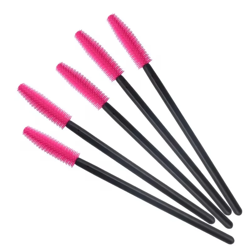 Baguette de mascara jetable Portable en vrac, brosse de maquillage en silicone souple, matériau sûr et facile à appliquer, 50 pièces