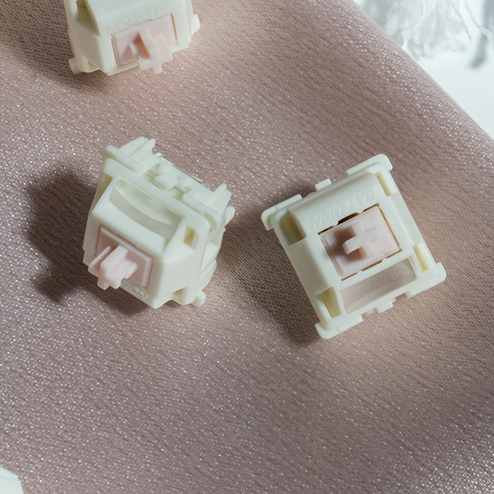 Gateron Smoothie Silent Pink Switch Linear Switch 45g for Gaming Mechanical Keyboard Factory Pre Lubed POM 60M
