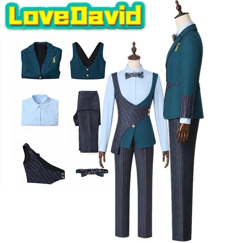 Disfraz de Cosplay de Boq, Uniforme de TV Wicked Fantasia para Adultos, Hombres, Disfraz, Chaleco, Camisa, Pantalones, Abrigo, Trajes para Halloween, Carnaval, Fiesta