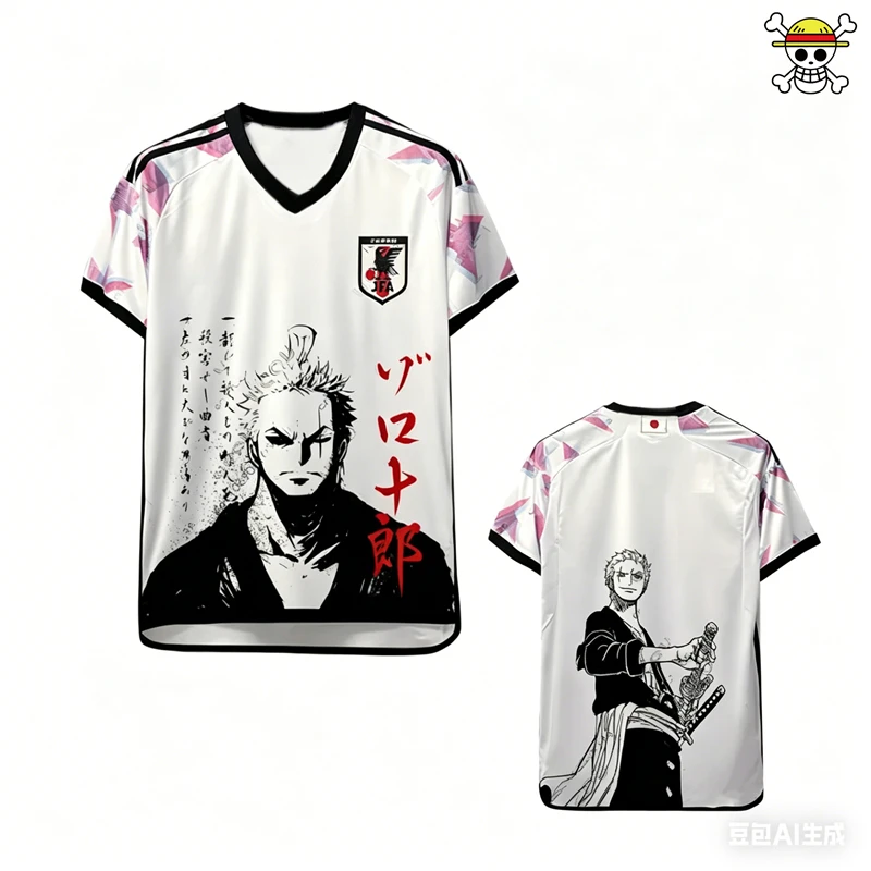 Sommer Herrenmode Einteiliges T-Shirt Monkey D Luffy Klassisches Muster Kurzarm-Trikot Streetwear Oberteile Kinder Jungen Kleidung – Detail 4