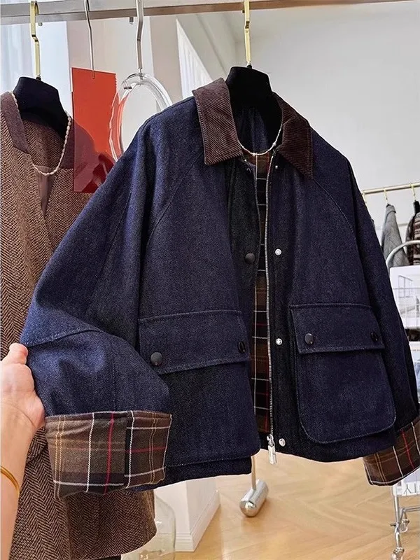 

Extra Large 300 Pou Premium Feel Stand Collar Denim Jaet Men's Casual Spring Autumn Korean Sle Workwear Jaet Top