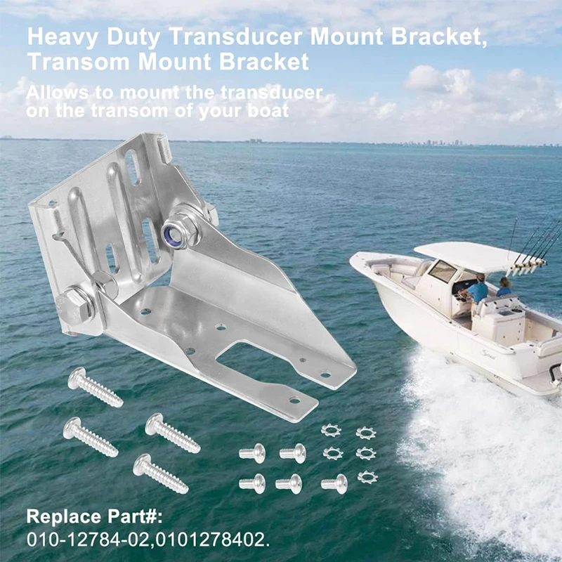 010-12784-02 Marine Transducer Mount Bracket, Transom Mount Bracket Compatible with Garmin Panoptix Transducer LVS32