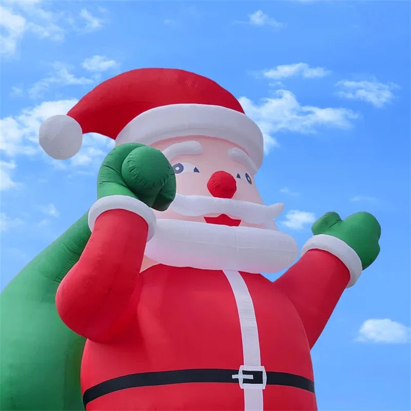 Papá Noel inflable de 26 pies con soplador de aire de 680W para decoración de patio de Navidad