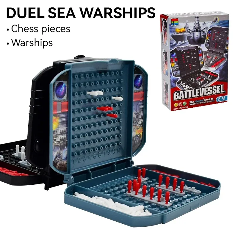 Children\'s Fun Battleship Ship Tabletop Game Parent-Child Interaction Military Strategy Tabletop Two-Person Battle Toy