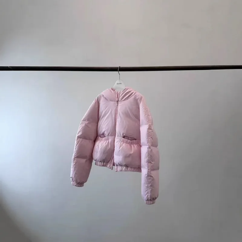 ERUME 東大門2024冬 グースダウンジャケット レディース Sサイズ おしゃれ 暖かい綿コート 通勤 ストレートカット