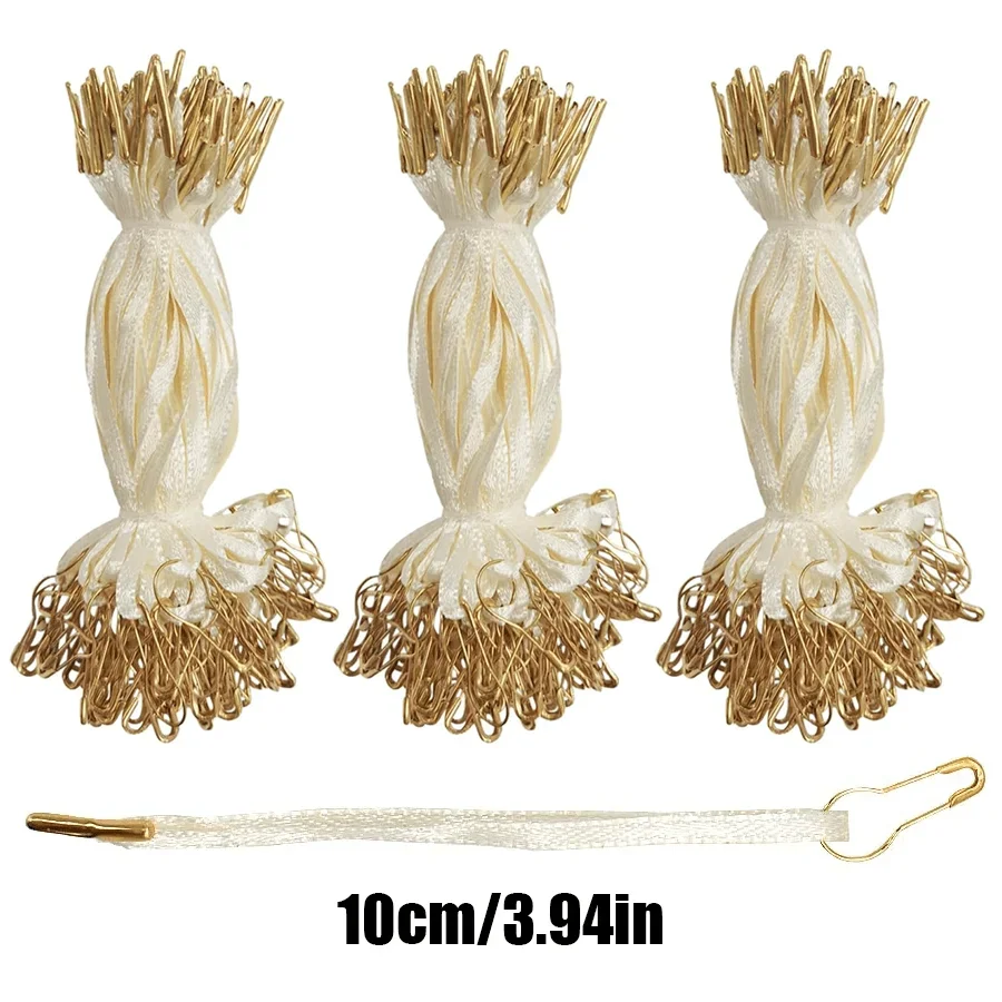 100/200pcs Hang Tag String with Gourd Pins Ribbon Price Tag Fasteners for Clothing Jewelry Gift Wrapping Retail Merchandise XJM