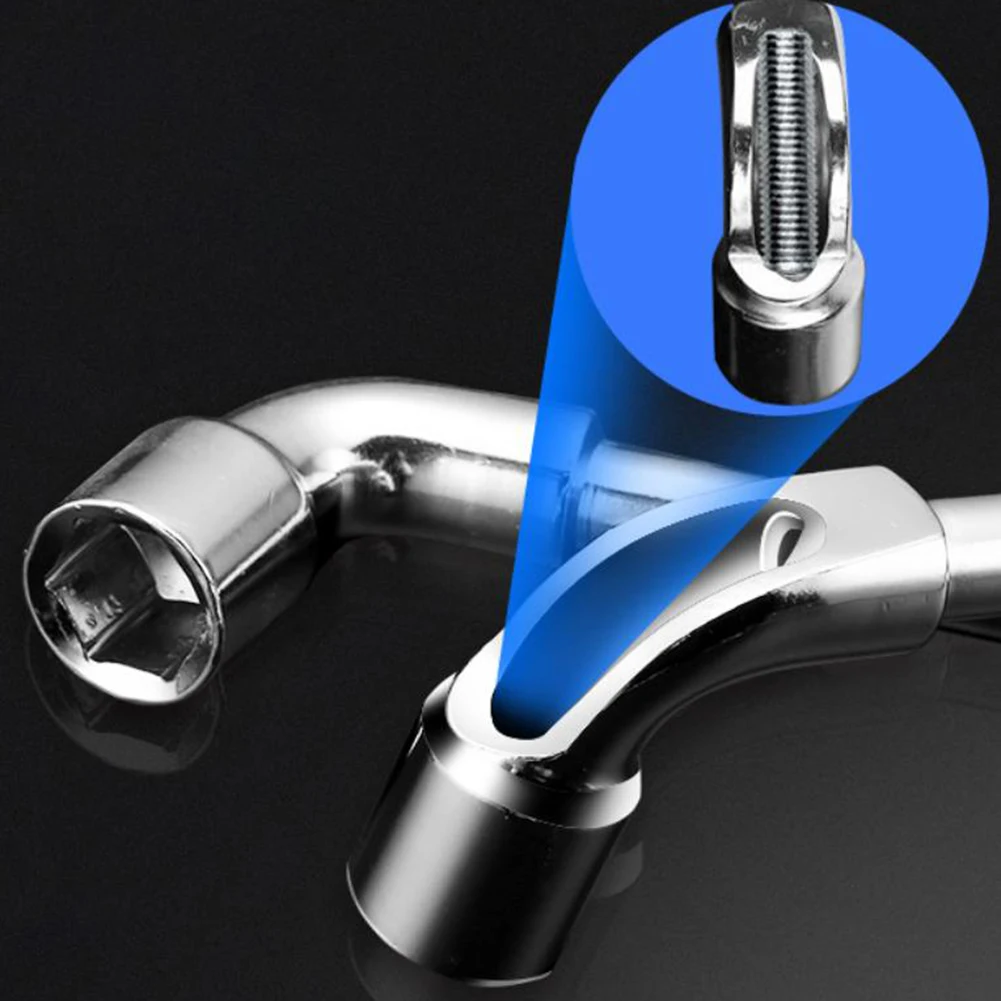 Chave de soquete de tubo de revestimento de cabeça dupla, 6/8/10mm, cotovelo perfurado em forma de l, ferramenta manual hexagonal, peça de instalação diy para reparo