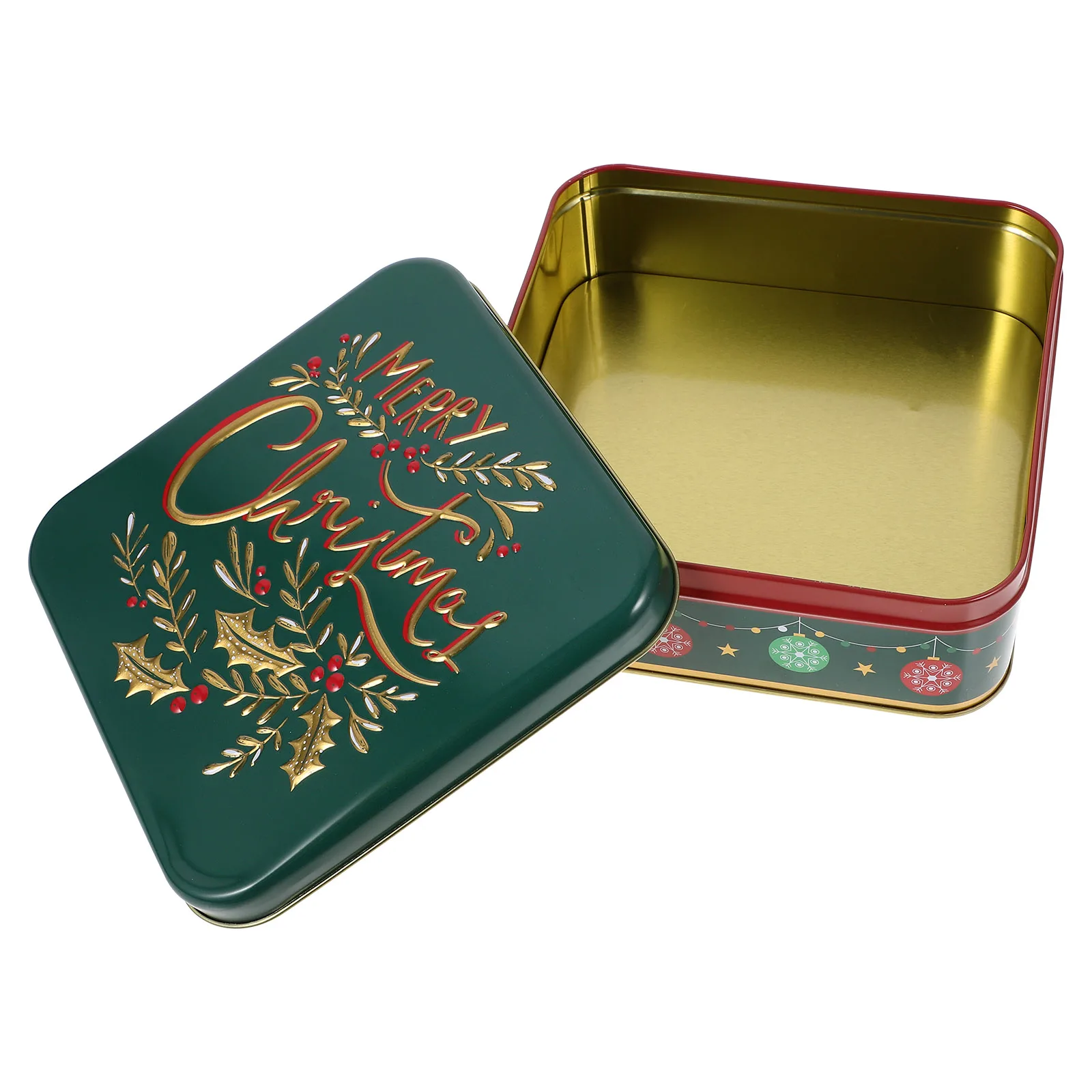 

Gift Cookie Tinplate Container Christmas Biscuit Packaging Elegant Design Easy Open Lid Spacious Interior Proper