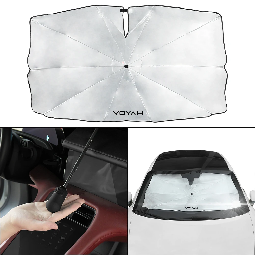Pára-brisa do carro Sun Sombra Guarda-chuva, Sombrinha Dobrável, Tampa da Janela Frontal, Auto Acessórios Interiores, Dongfeng Voyah