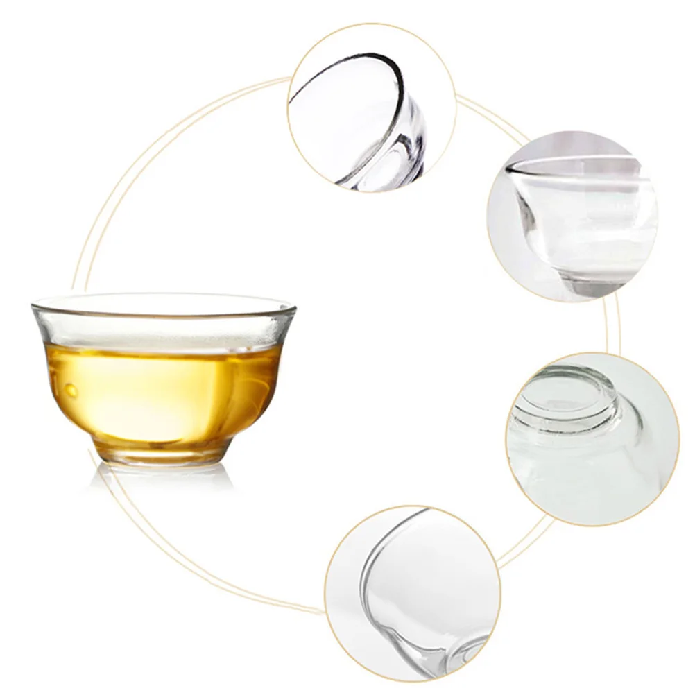

2Pcs Glass Tea Cups High Borosilicate Transparent Set for Home Office Creative Tea Accessories Drinkware Glass Drinkware