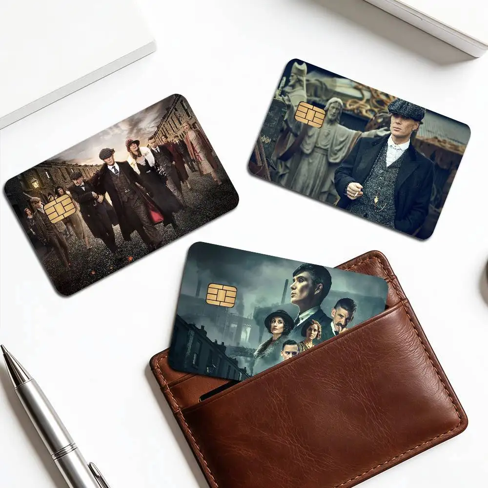 Movie P-Peaky B-Blinders TV Anime Spend or Save Shell On Off Ultra Thin No Fade Sticker Skin Cover Film for Debit Credit Card