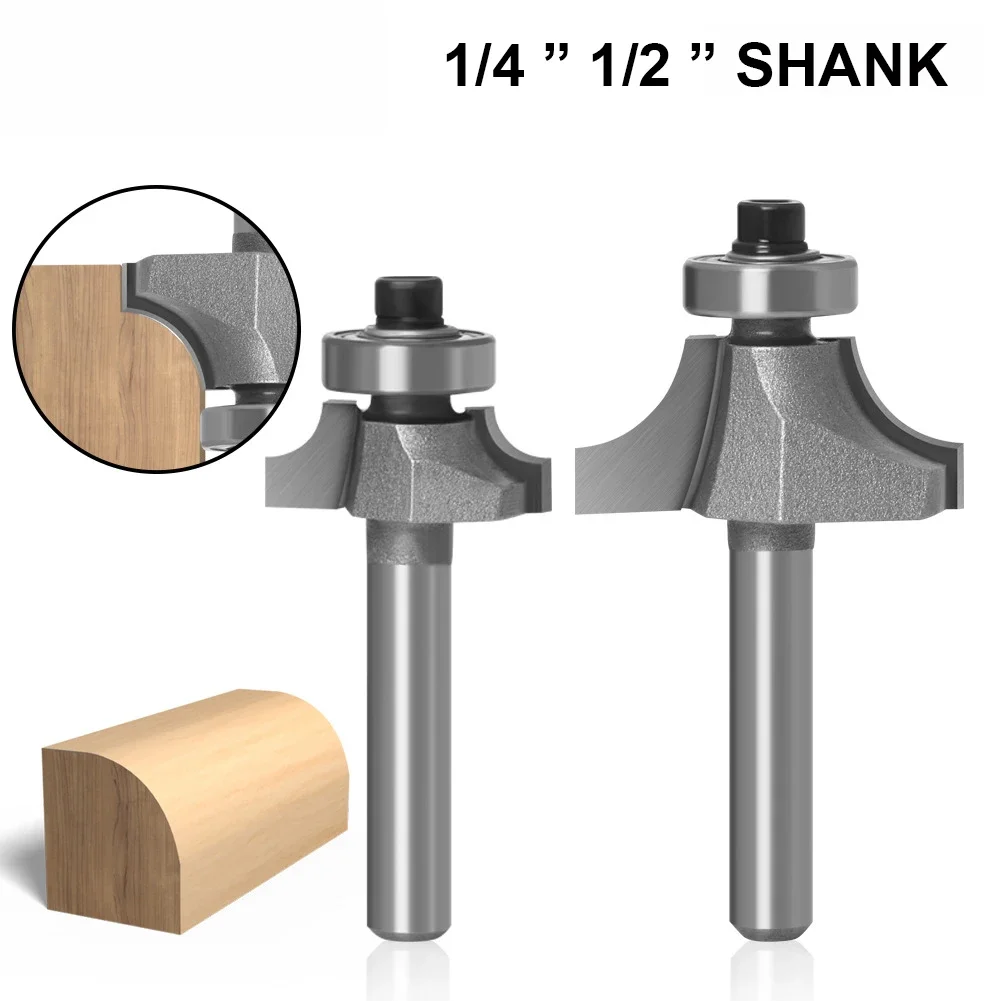핸들 합금 목공 R 모따기 커터, 컴퓨터 타각기 슬로팅 커터, 라운드 코너 커터, 6.35mm, 12.7mm, 1 개