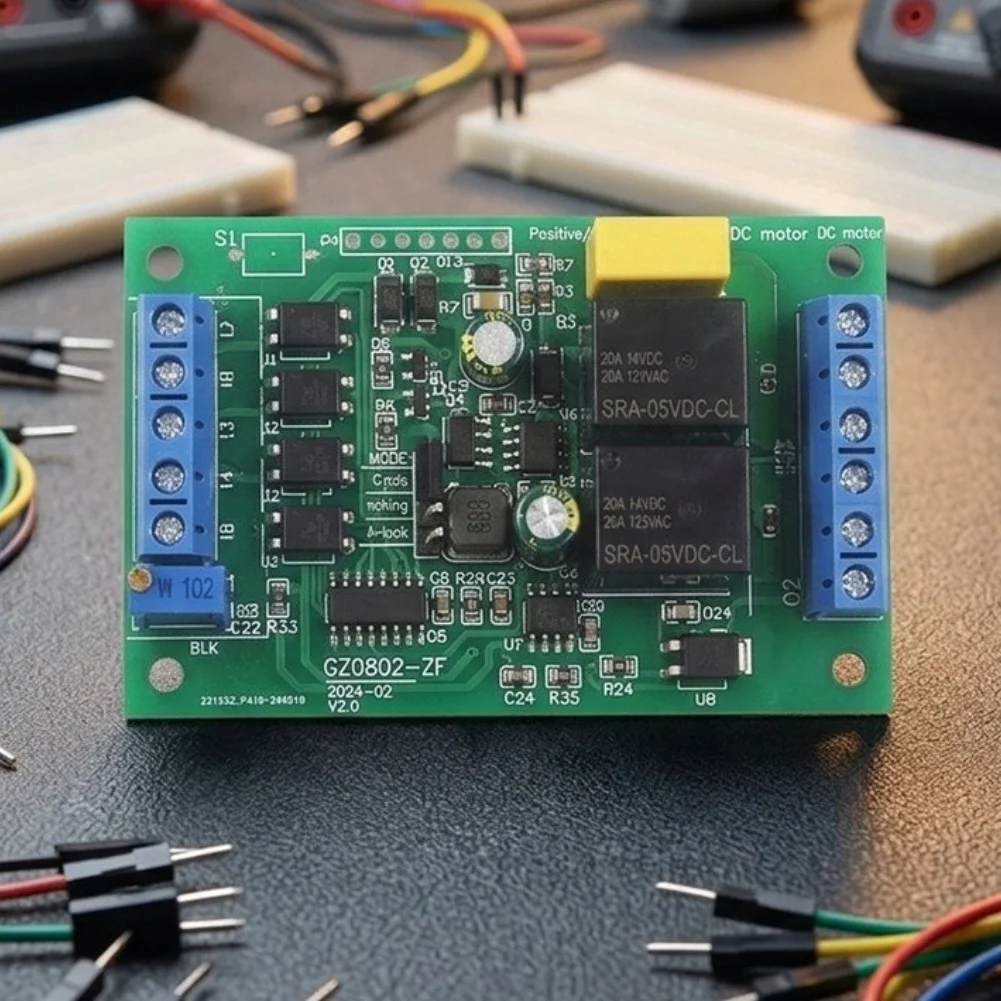 DC Forward Reverse Driver with Optocoupler Input and Limit Switch Integration for 6V 12V 24V Motor Control Applications