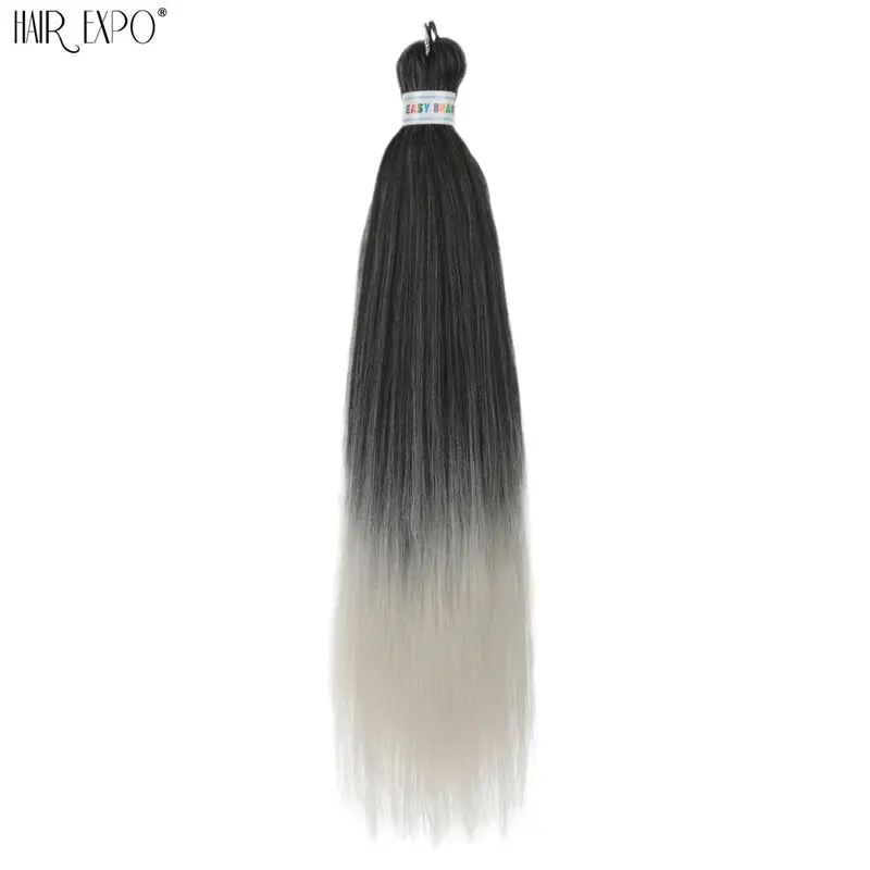 26Inch Easy Braids Hair Synthetic Colourful Pre Stretched Braiding Hair Extensions Jumbo Braids Ombre Yaki Long Straight Hair - Image 57