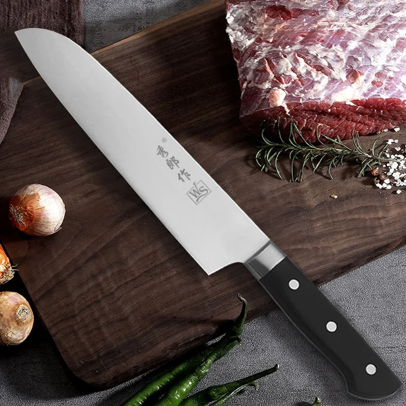 Kitchen Knife 440A 8 inch Japanese Professional Sashimi knife Sushi Salmon knives Wood Handle Stainless Steel Cleaver Cook Tools