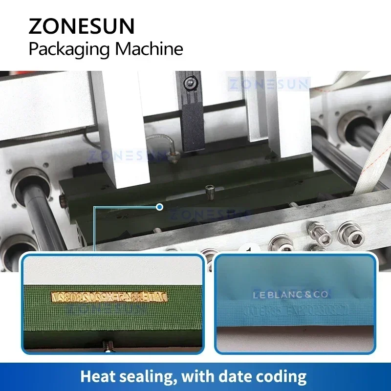 ZONESUN Magnetic Pump Automatic Facial Mask Packing Vertical Liquid Filling Bag Sealing Machine with Printer ZS-MS2TGF