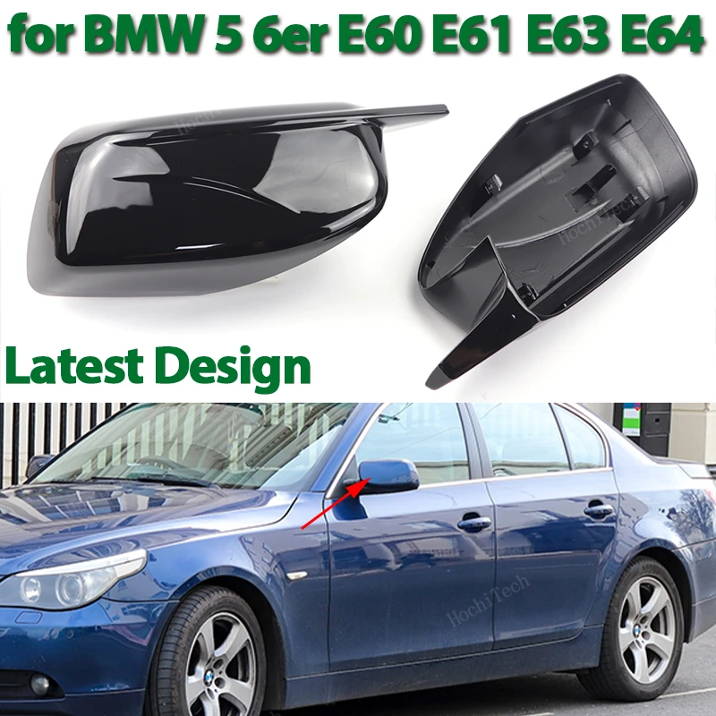 

Glossy Black Carbon Pattern Rearview Exterior Side Mirror Caps for BMW 5 Series E60 E61 E63 E64 2004-2008 New M LOOK