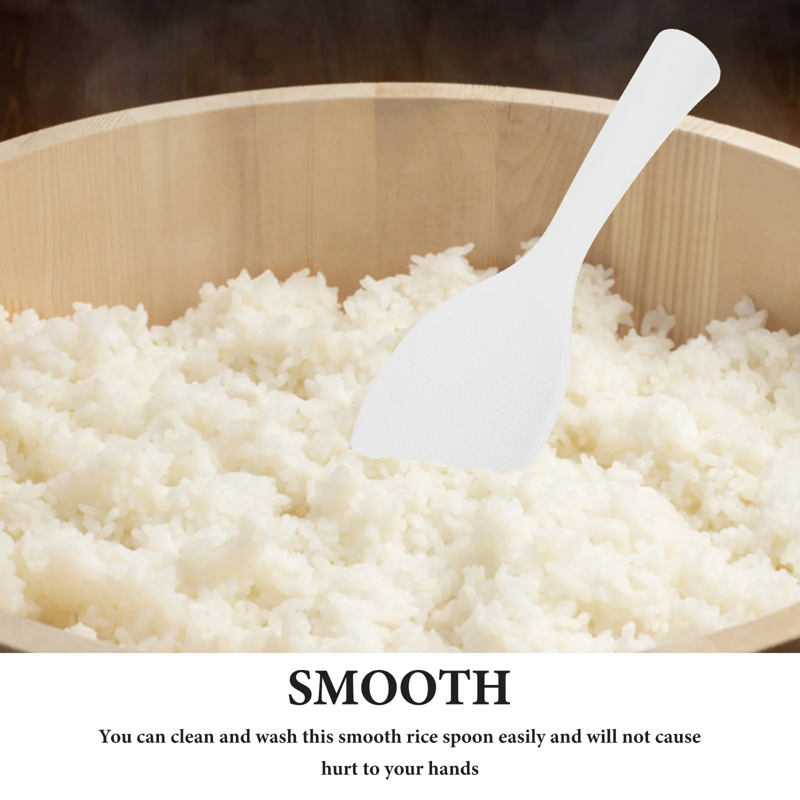 

Silicone Rice Spoon Ergonomic Nonstick Standing Scoop For Home Restaurant Hotel Kitchen Use Large Capacity Smooth Paddle