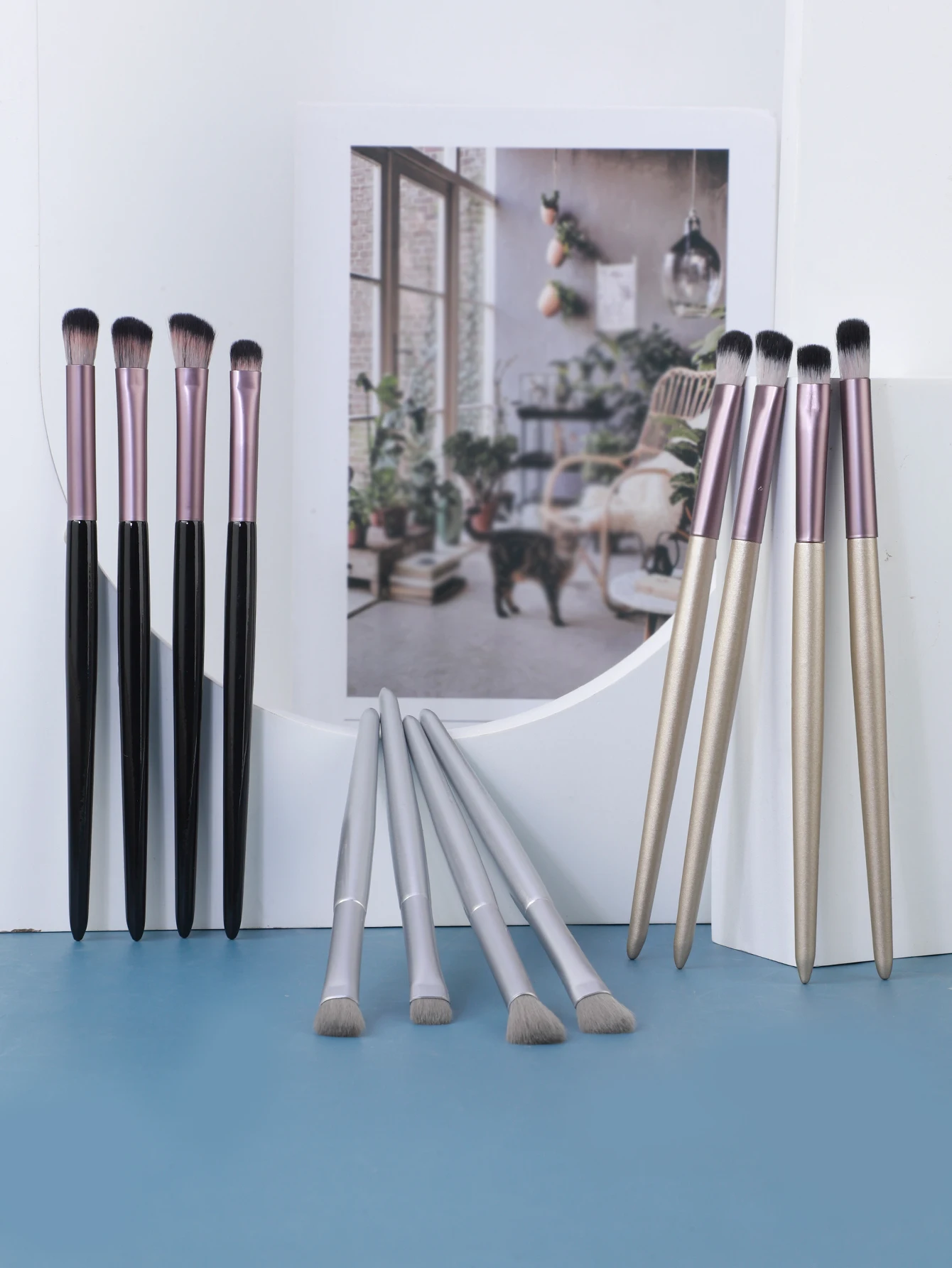 4 Uds pincel delineador de ojos pintura fina párpado de gusano de seda tumbado hasta vala lacrimal pincel para detalles de ojos especial para maquillaje