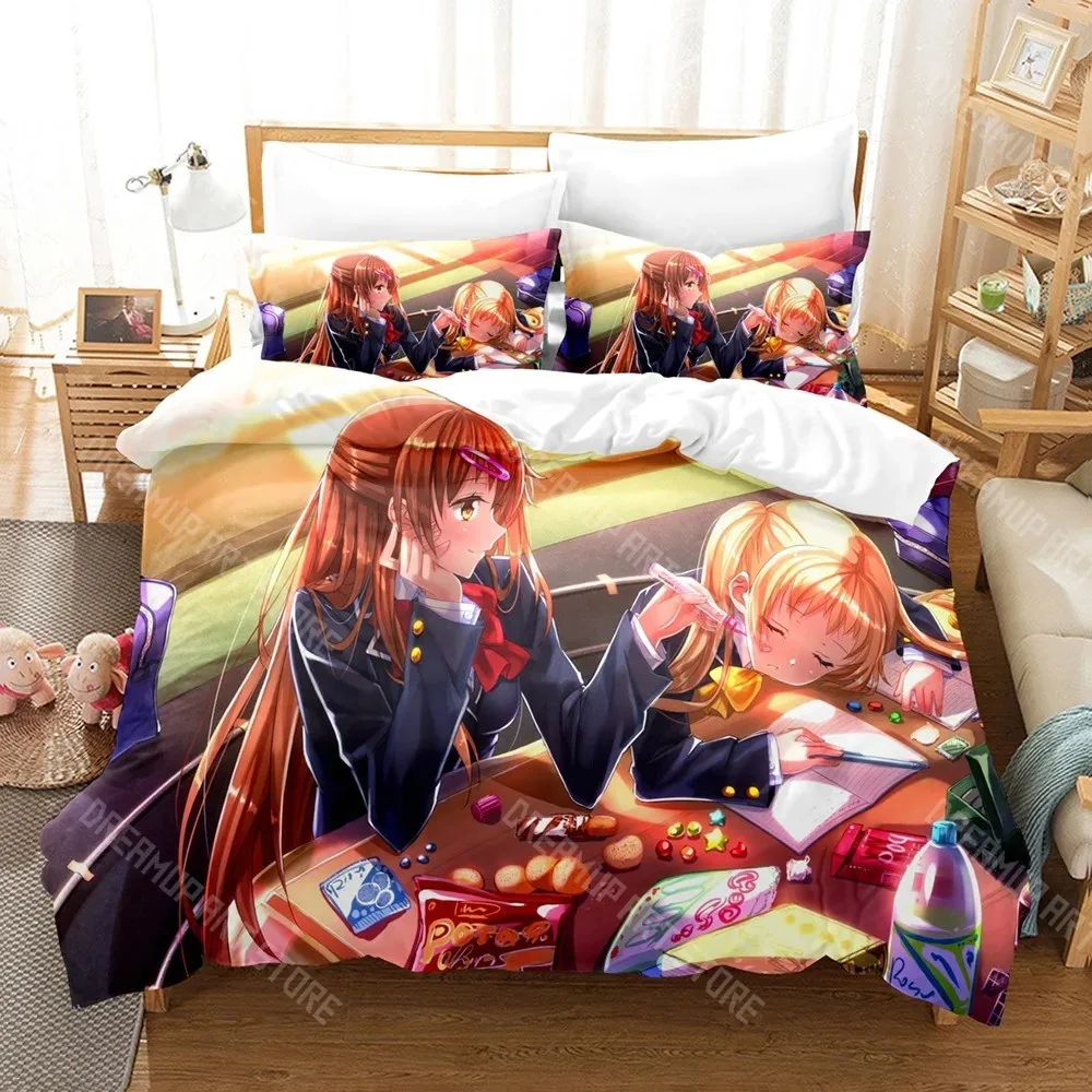 3D Printed Love, Chunibyo & Other Delusion Anime Bedding Set for Boys Girls Duvet Cover Twin Queen King Full Single Double Sizes