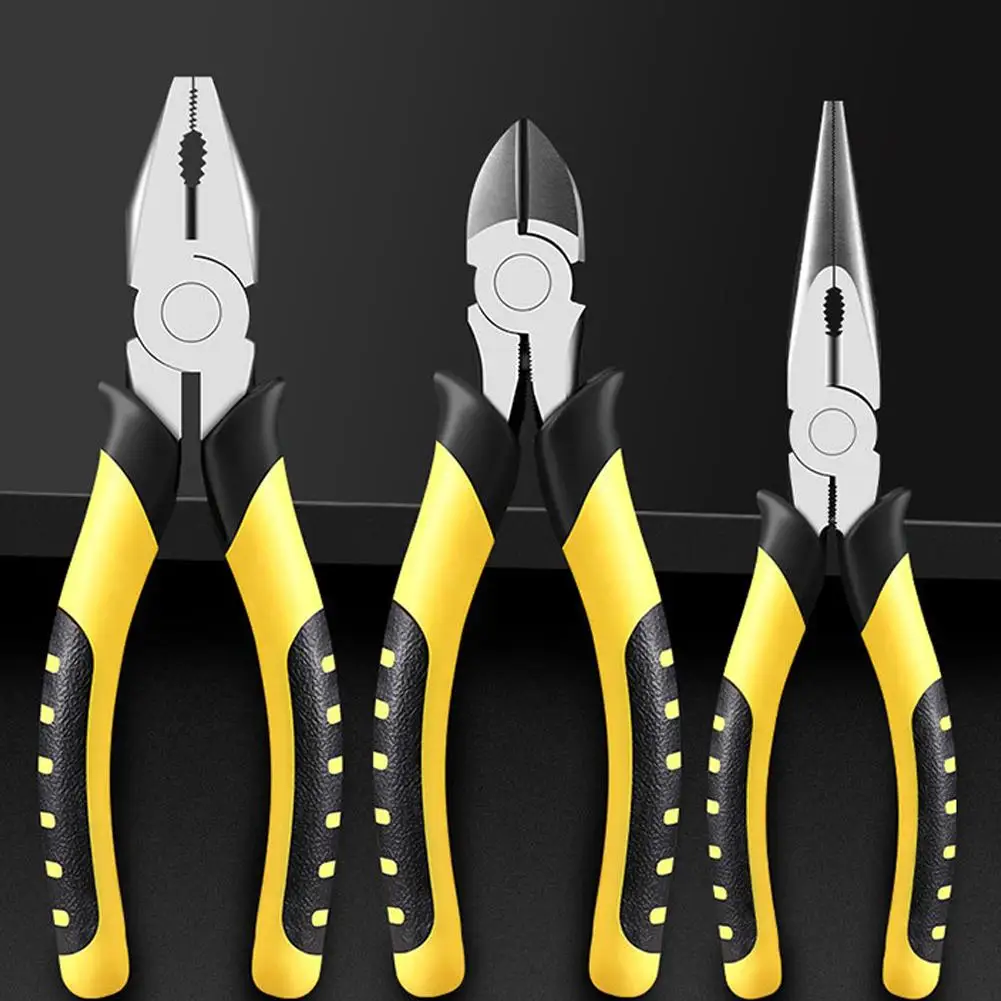 6 Inches Wire Pliers Sharp Large Opening Stripping Pliers Industrial Grade Labor-saving Household Electrician Pliers