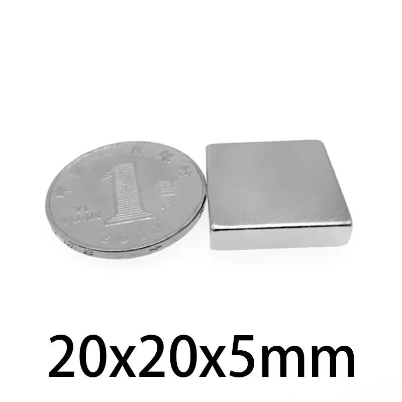 20x20x5mm Thick Sheet Powerful Magnets 20*20*5 Strong Block Magnets For Fridge Diy Building Scientific Craft 20x20x5