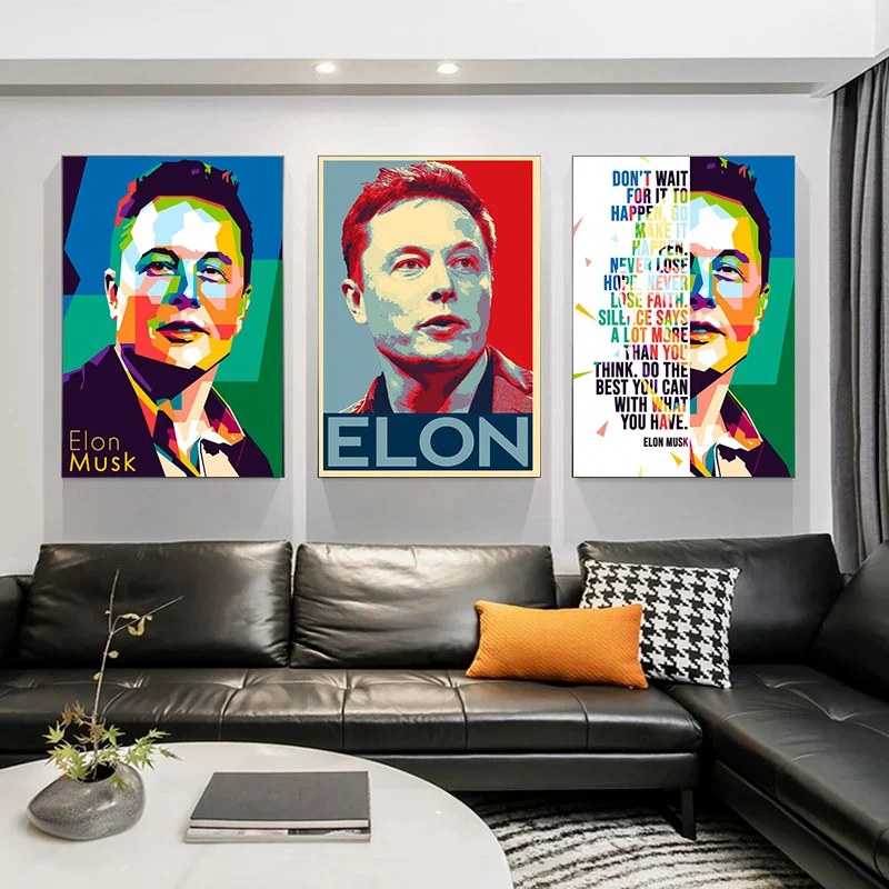 modern art inspirational Elon Musk Poster HD Print Canvas Printing Modern Art Poster Suitable for Home Wall Decoration Cuadros