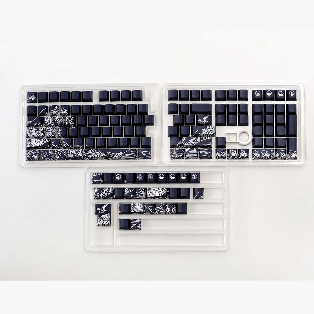 金川側刻印半透明キーキャップ、メカニカルキーボードキーキャップ、チェリープロファイル、昇華、136キー