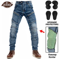 Mens Motorcycle Jeans Wearable Motorcycle Motorbike Moto Trousers Touring Racing Riding Pants With CE Motorbike Protection