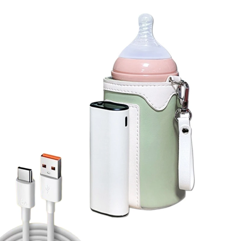 Rechargeable Battery Powered Milk Warmer Portable & Wireless Bottle Warmer Heating Bag Durable Suitable for Most Bottles