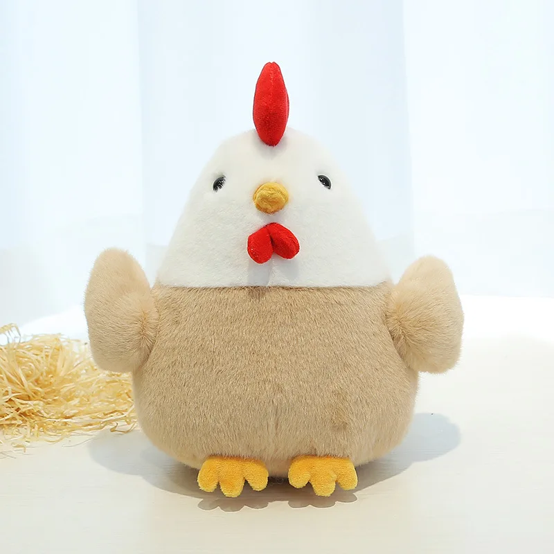 23CM Cute Chicken Plush Doll Toys Children Animal Hen Plush Toy Boys Girls Sleeping Soft Stuffed Chicken Doll Birthday Gifts